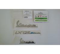SCRITTA TARGHETTA ADESIVA KIT COMPLETO ANT.POST PIAGGIO VESPA LX 125 4T 3V i.e.