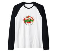 Scritta Tomato Splash del Festival La Tomatina Maglia con Maniche Raglan