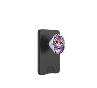 Scritta - Working Hard or Hardly Working Divertente gatto PopSockets PopWallet per MagSafe