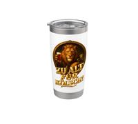 Scritta "ZU ALT FÜR KÖLSCH!" Leone e capra Bicchiere termico in acciaio inox doppia parete