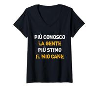 Scritte Divertenti Cani Regalo Uomo Donna Stimo Il Mio Cane Maglietta con Collo a V