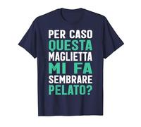 Scritte Divertenti Uomo Simpatiche Mi Fa Sembrare Pelato Maglietta, Uomo, Navy, 5XL