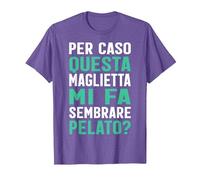 Scritte Divertenti Uomo Simpatiche Mi Fa Sembrare Pelato Maglietta, Uomo, Viola mélange, S