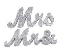 Scritte in Legno Decorative, Mr & Mrs Lettere, Lettere in Legno da Tavolo, Mr Mrs Matrimonio Argento, Decorazioni per Segni da Tavola, Scritta per Feste di Nozze, Accessori per Matrimonio Casa Tavola