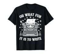 Scrittore Autore Romanziere Divertente Natale Oh Che Divertimento Scrivi Maglietta
