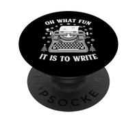 Scrittore Autore Romanziere Divertente Natale Oh Che Divertimento Scrivi PopSockets PopGrip Adesivo