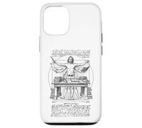 Scrittore Autore Romanziere Vitruviano Uomo Leonardo Da Vinci Libro Custodia per iPhone 12/12 Pro