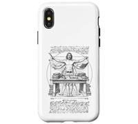 Scrittore Autore Romanziere Vitruviano Uomo Leonardo Da Vinci Libro Custodia per iPhone X/XS