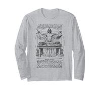 Scrittore Autore Romanziere Vitruviano Uomo Leonardo da Vinci Libro Maglia a Manica