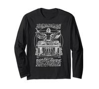 Scrittore Autore Romanziere Vitruviano Uomo Leonardo da Vinci Libro Maglia a Manica
