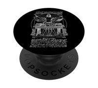 Scrittore Autore Romanziere Vitruviano Uomo Leonardo Da Vinci Libro PopSockets PopGrip Adesivo