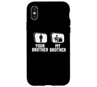 Scrittore divertente con scritta "Author Your Brother My Brother Sister Custodia per iPhone X/XS
