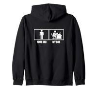Scrittore divertente con scritta "Author Your Dad My Dad Daughter Son" Felpa con Cappuccio