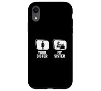 Scrittore divertente con scritta "Author Your Sister My Sister Brother Custodia per iPhone XR