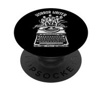 Scrittore horror Zombie Vintage Macchina da scrivere Halloween Romanziere PopSockets PopGrip Adesivo