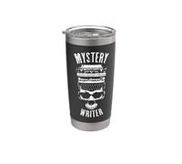 Scrittore Misterioso Halloween Autore Novelist Macchina da scrivere Teschio Bicchiere termico in acciaio inox doppia parete