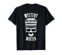 Scrittore Misterioso Halloween Autore Novelist Macchina da Scrivere Teschio Maglietta
