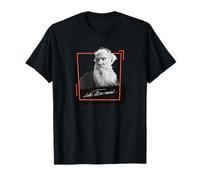 Scrittore russo Leo Tolstoy con autografo Maglietta