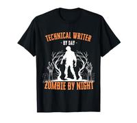 Scrittore Tecnico di Day Zombie di Notte Divertente Halloween Maglietta
