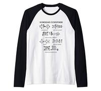 Scrittura Cuneiforme dei Sumeri Maglia con Maniche Raglan