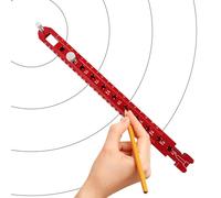 Scrittura di conduttori circolari - Strumento compasso in lega di alluminio, strumento da disegno circolare regolabile, indicatore di precisione | Scala metrica e imperiale incisa al laser