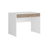 Kit scrivania 2 cassetti usb 100x60x75 bianco/rovere