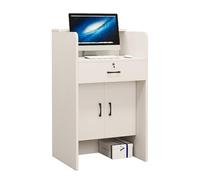 Scrivania a LED con cassetto bloccabile, tavolo negoziale per reception, atrio, negozio, salone di bellezza, 60 x 40 x 95 cm