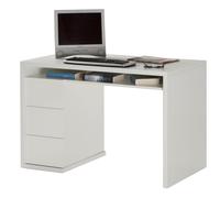 COMPOSAD | Scrivania della Linea MONETA con 3 Cassetti e 1 Vano, Scrivania PC, Scrivania con Cassetti, (LxAxP) 110x75x60 cm, Colore Bianco Laccato, Made in Italy