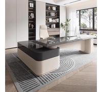 Scrivania amministrativa per computer da 70,9"/78,74", una scrivania moderna, semplice e lussuosa a forma di L per dirigenti, manager e presidenti, utilizzata in soggiorno, studio e ufficio.