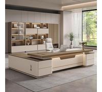 Scrivania amministrativa per computer da 70,9"/78,74", una scrivania moderna, semplice e lussuosa a forma di L per dirigenti, manager e presidenti, utilizzata in soggiorno, studio e ufficio.