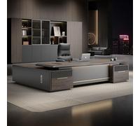 Scrivania amministrativa per computer da 70,9"/78,74", una scrivania moderna, semplice e lussuosa a forma di L per dirigenti, manager e presidenti, utilizzata in soggiorno, studio e ufficio.