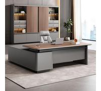 Scrivania amministrativa per computer da 70,9"/78,74", una scrivania moderna, semplice e lussuosa a forma di L per dirigenti, manager e presidenti, utilizzata in soggiorno, studio e ufficio.