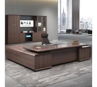 Scrivania amministrativa per computer da 86,6"/94,5", una scrivania moderna, semplice e lussuosa a forma di L per dirigenti, manager e presidenti, utilizzata in soggiorno, studio e ufficio.