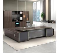 Scrivania amministrativa per computer da 86,6"/94,5", una scrivania moderna, semplice e lussuosa a forma di L per dirigenti, manager e presidenti, utilizzata in soggiorno, studio e ufficio.