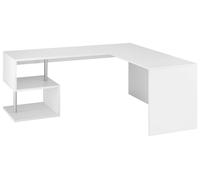 Scrivania Angolare 180/160x60x77,5cm cm Esse Bianco Lucido