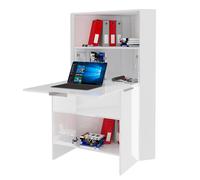 Scrivania Angolare 70x35x140 cm Dalia Bianco Lucido