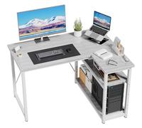 Scrivania Angolare a L 100x80 cm per Computer con Ripiani e Divisori - Compatta per Studio, Lavoro e Gaming, Ideale per Camera da Letto e Ufficio - Design Moderno e Salvaspazio