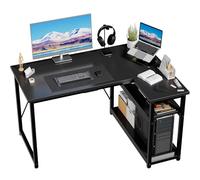 Scrivania Angolare a L 120x80 cm per Computer con Ripiani e Divisori - Compatta per Studio, Lavoro e Gaming, Ideale per Camera da Letto e Ufficio - Design Moderno e Salvaspazio