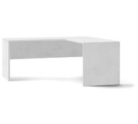 Scrivania angolare ad angolo DESTRO H76 L180 P169 Cm colore Bianco Ossido 6301k