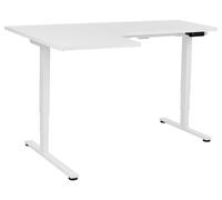 Scrivania angolare bianco regolabile elettricamente lato sinistro 160 x 59 cm