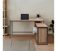 Scrivania angolare Denver37A reversibile quercia antracite