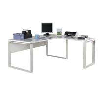 Composad | Scrivania della Linea DISEGNO, Scrivania Angolare, Scrivania PC ad Angolo, (LxAxP) 170x74,50x80+90 cm, Colore Bianco Laccato, per ufficio, Studio, Made in Italy