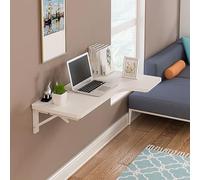 Scrivania angolare per computer, scrivania pieghevole in legno da parete, semplice scrivania per studio, design pieghevole, tavolo pieghevole per uffici, camere da letto, sale studio, ristoranti.