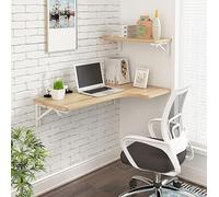 Scrivania angolare per computer, scrivania pieghevole in legno da parete, semplice scrivania per studio, design pieghevole, tavolo pieghevole per uffici, camere da letto, sale studio, ristoranti.