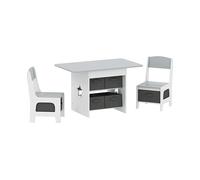 SCRIVANIA BAMBINI AIYAPLAY IT312-151V80LG - MDF e tessuto, 80x48x49cm, 6 cassetti, angoli arrotondati