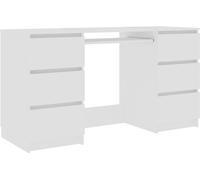 vidaXL Scrivania Bianca 140x50x77 cm in Legno Multistrato