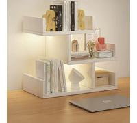 Scrivania bianca a 3 ripiani in legno, perfetta per uffici, dormitori, case e vanità, soluzione di archiviazione elegante e funzionale per forniture e accessori per ufficio