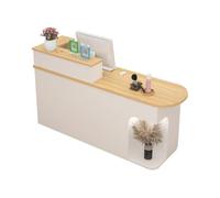 Scrivania bianca con bancone da ufficio chiudibile a chiave, salvaspazio, in legno, 149,9 x 49,8 x 104,9 cm, per aziende e religioni