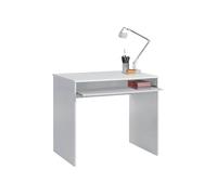 Scrivania Bianca Moderna per Pc Tavolo da studio in Truciolare melaminico 90x45
