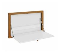 Scrivania Brenta Bianco in legno ingegnerizzato e massiccio, acciaio, dimensioni 74 x 8 x h44 cm, peso 9 Kg, finitura bianco, rovere bianco